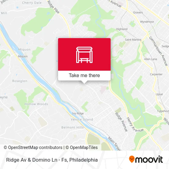 Ridge Av & Domino Ln - Fs map