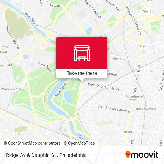 Ridge Av & Dauphin St map
