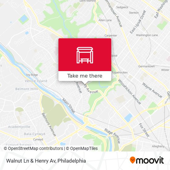 Walnut Ln & Henry Av map
