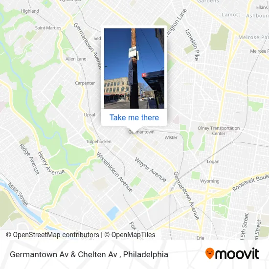 Germantown Av & Chelten Av map