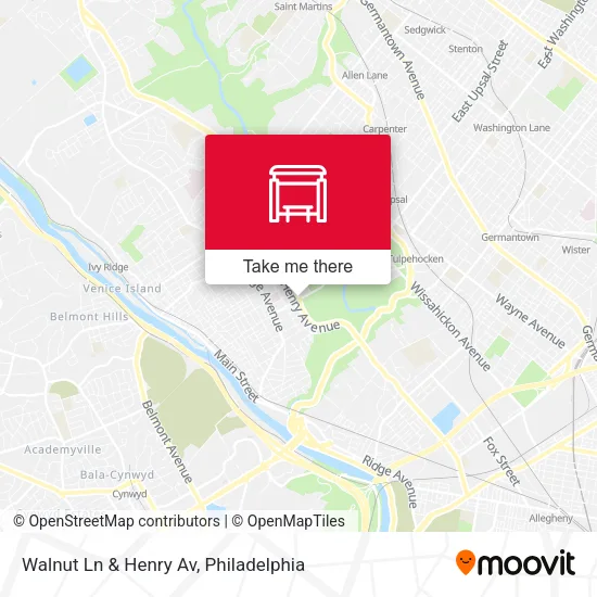 Walnut Ln & Henry Av map