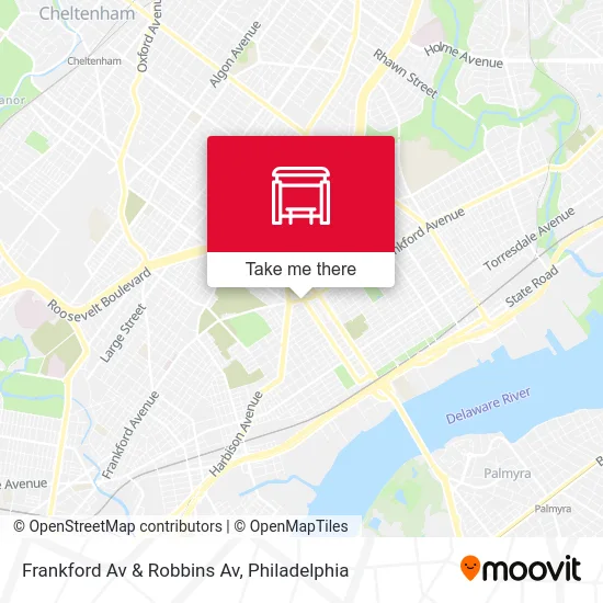 Frankford Av & Robbins Av map