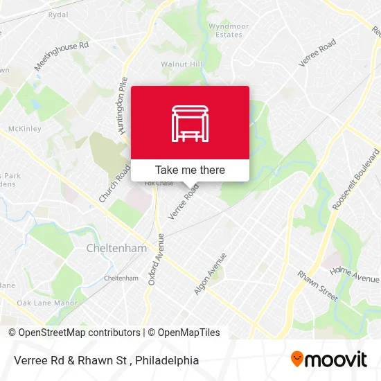 Verree Rd & Rhawn St map