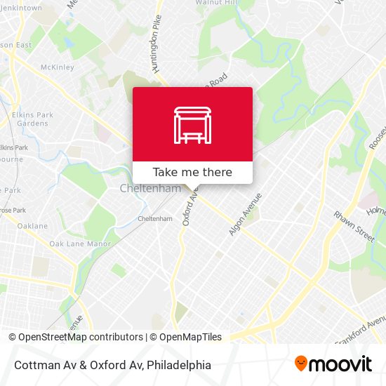 Cottman Av & Oxford Av map