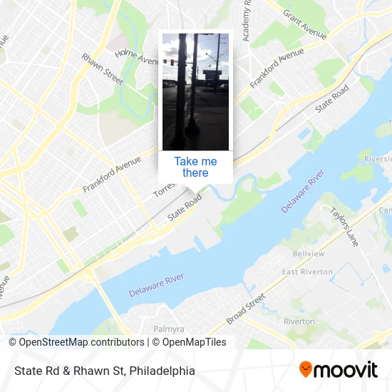 State Rd & Rhawn St map