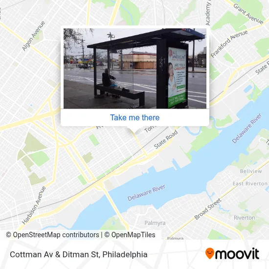 Cottman Av & Ditman St map