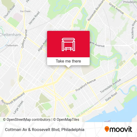 Mapa de Cottman Av & Roosevelt Blvd