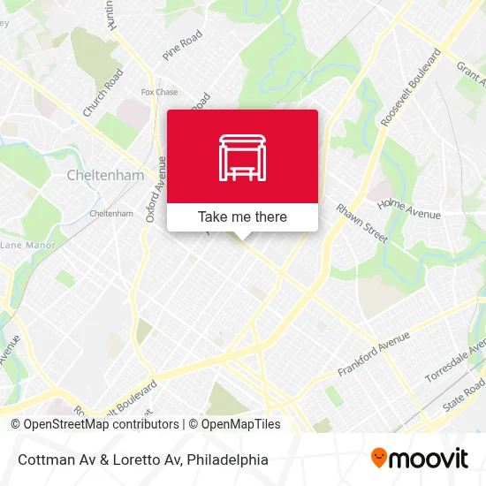 Cottman Av & Loretto Av map