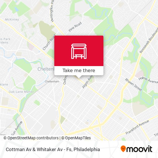 Cottman Av & Whitaker Av - Fs map