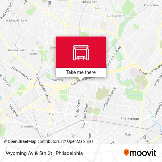 Wyoming Av & 5th St map