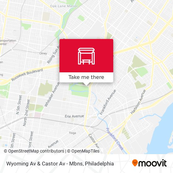 Wyoming Av & Castor Av - Mbns map