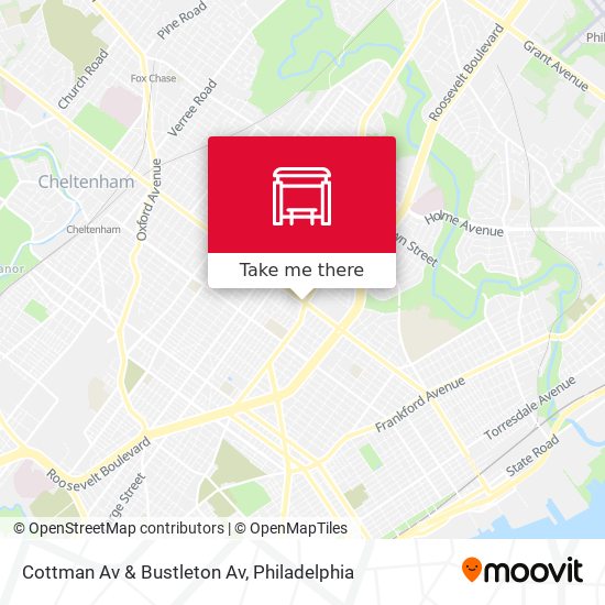 Cottman Av & Bustleton Av map