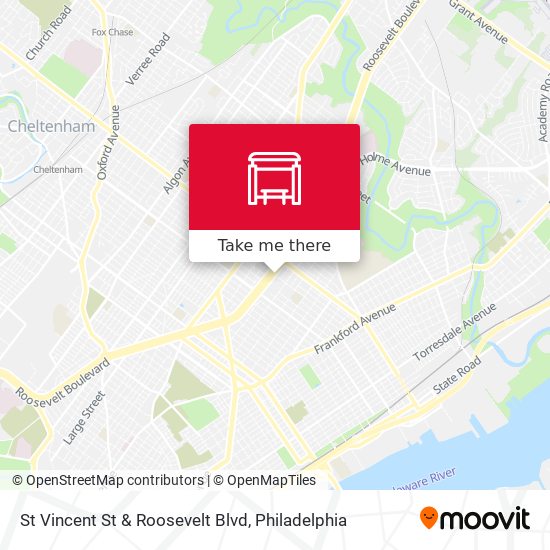 St Vincent St & Roosevelt Blvd map
