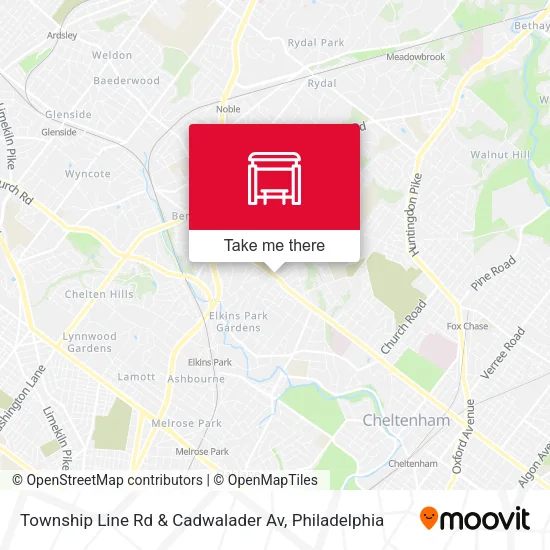 Mapa de Township Line Rd & Cadwalader Av