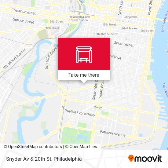 Snyder Av & 20th St map