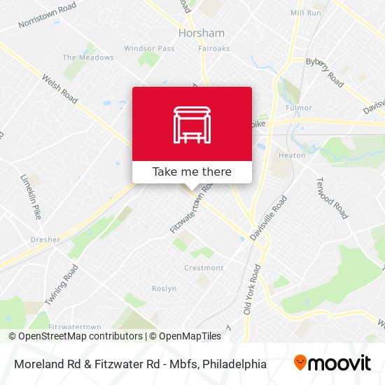Moreland Rd & Fitzwater Rd - Mbfs map