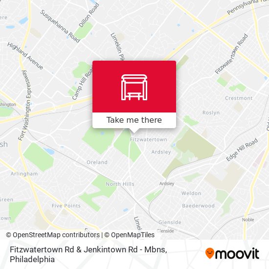 Mapa de Fitzwatertown Rd & Jenkintown Rd - Mbns