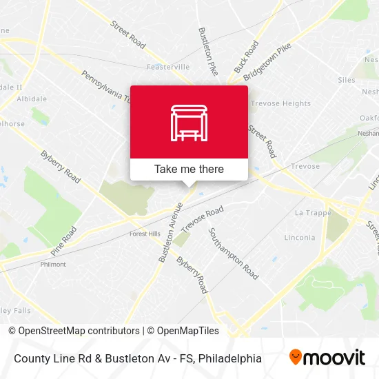 County Line Rd & Bustleton Av - FS map