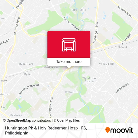 Huntingdon Pk & Holy Redeemer Hosp - FS map