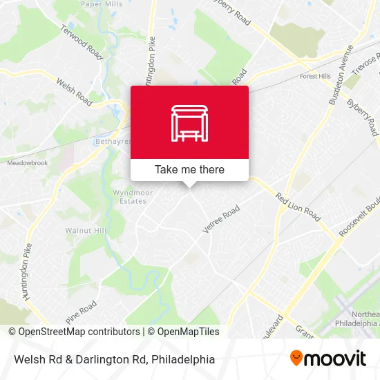 Welsh Rd & Darlington Rd map
