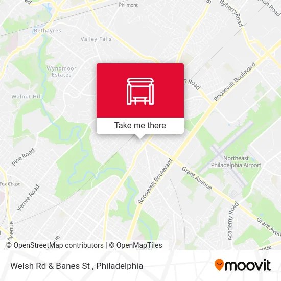 Welsh Rd & Banes St map