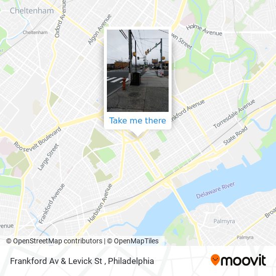 Mapa de Frankford Av & Levick St