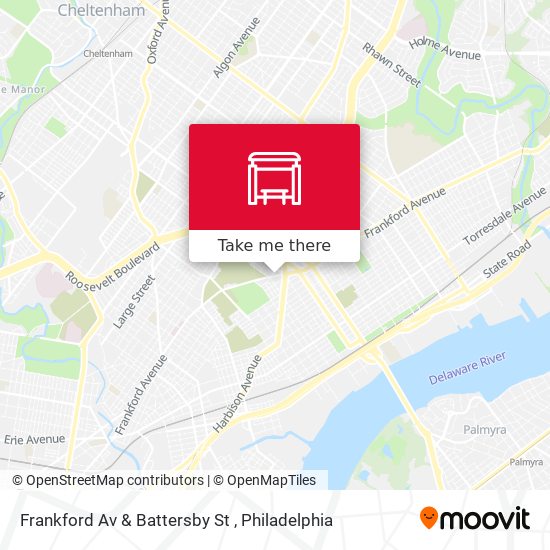 Frankford Av & Battersby St map