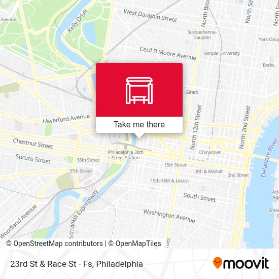23rd St & Race St - Fs map