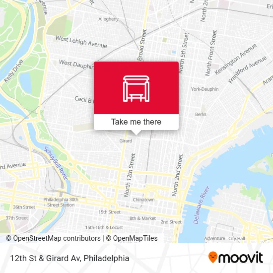 12th St & Girard Av map