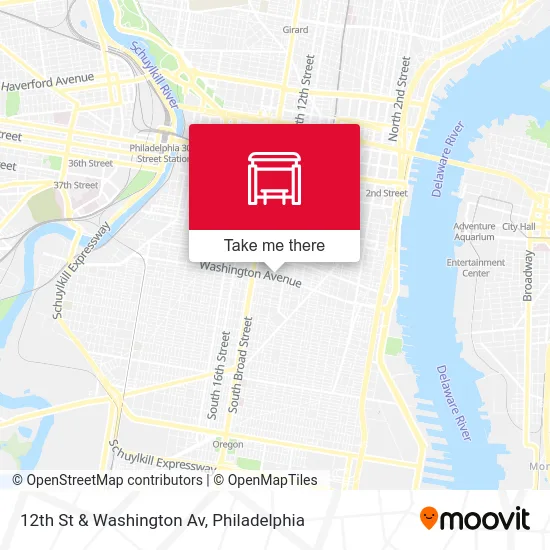 12th St & Washington Av map