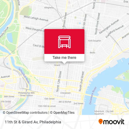 11th St & Girard Av map