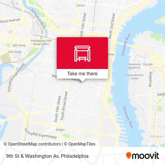 9th St & Washington Av map