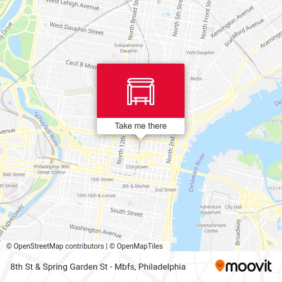 8th St & Spring Garden St - Mbfs map