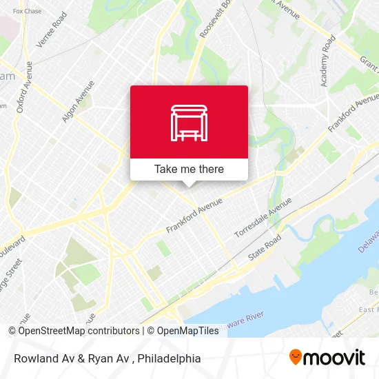 Rowland Av & Ryan Av map