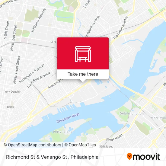 Richmond St & Venango St map
