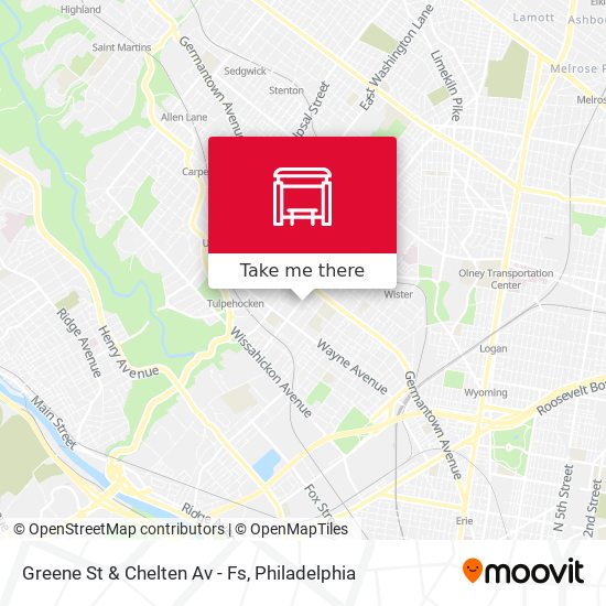 Mapa de Greene St & Chelten Av - Fs