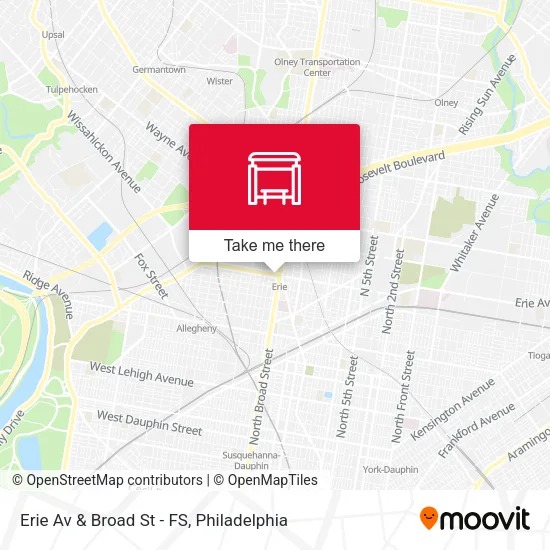Mapa de Erie Av & Broad St - FS