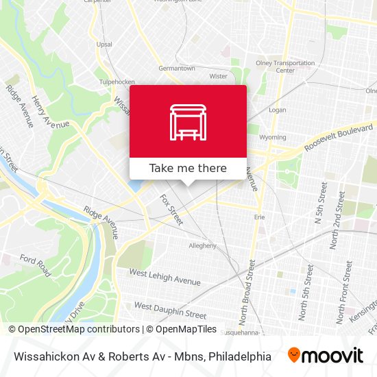 Wissahickon Av & Roberts Av - Mbns map