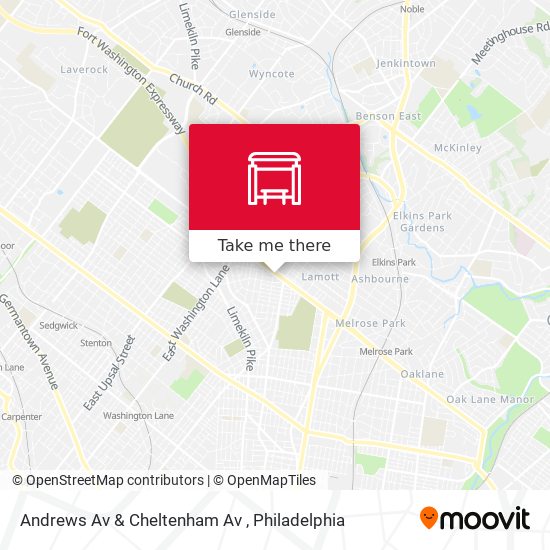 Andrews Av & Cheltenham Av map