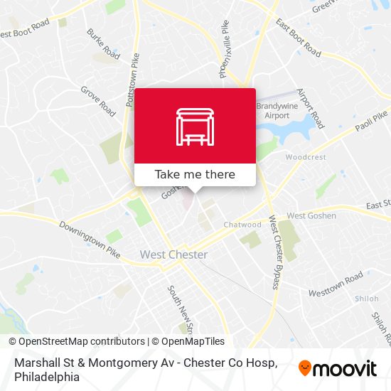 Mapa de Marshall St & Montgomery Av - Chester Co Hosp