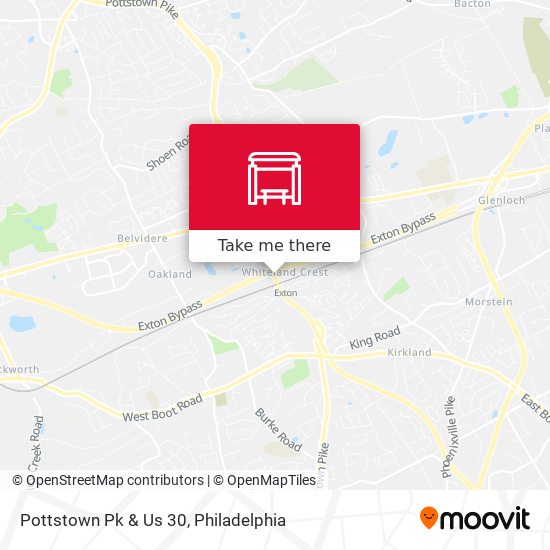 Pottstown Pk & Us 30 map