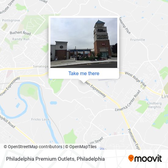 Mapa de Philadelphia Premium Outlets