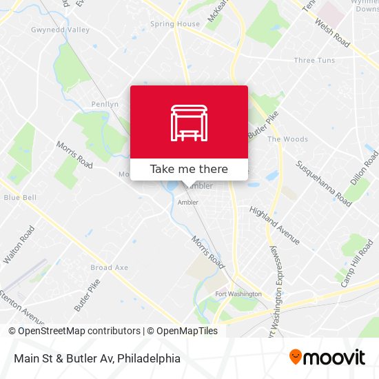 Main St & Butler Av map