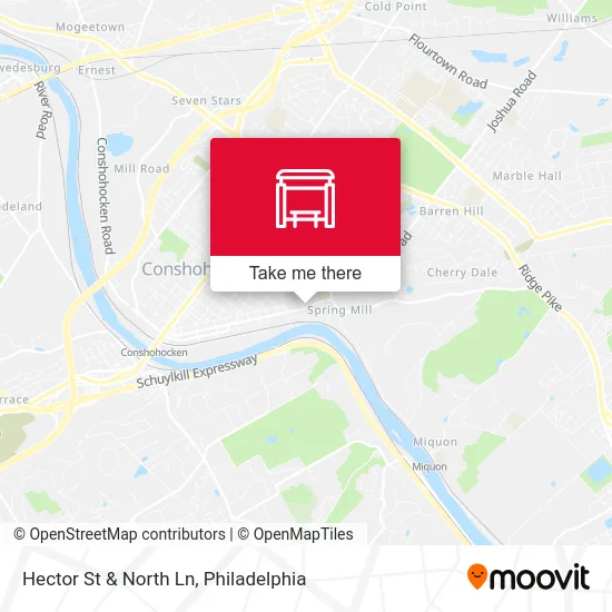 Hector St & North Ln map