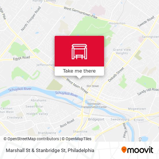 Marshall St & Stanbridge St map