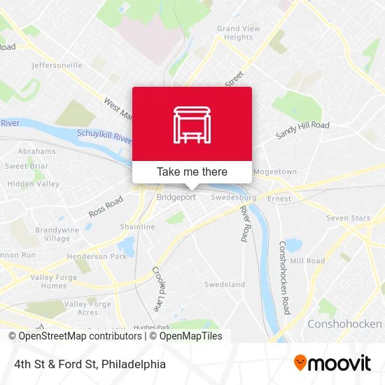 4th St & Ford St map