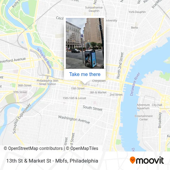 13th St & Market St - Mbfs map