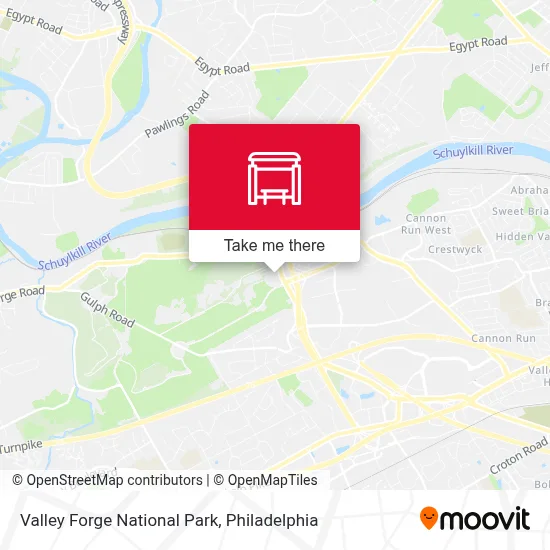 Valley Forge National Park map