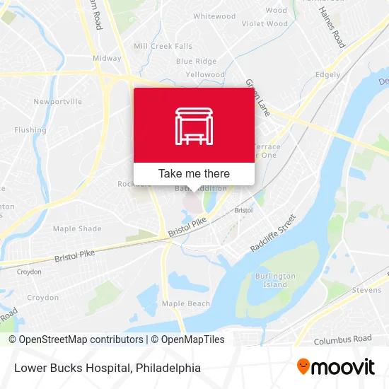 Lower Bucks Hospital map