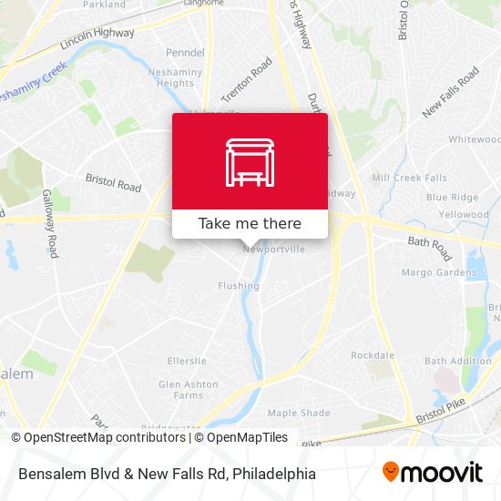 Bensalem Blvd & New Falls Rd map